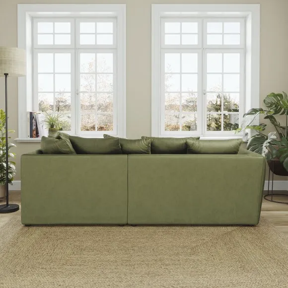 Blake Curved Arm Opulent Velvet Corner Chaise Sofa 3