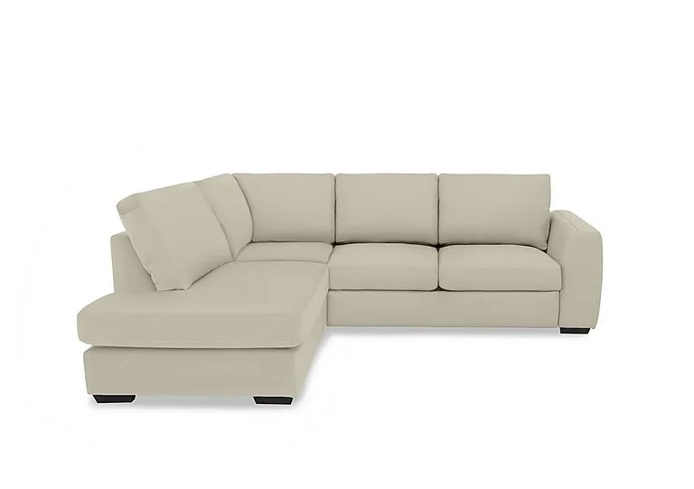 Dinky Leather Left Hand Facing Corner Chaise End Sofa - Bone China Cat - Sofas and Armchairs - In Time for Christmas