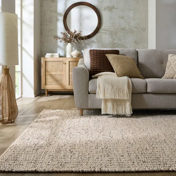 Flecked Braided Wool Rug 1