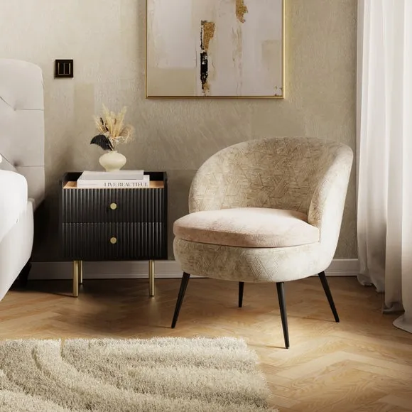 Marcie Luxe Velvet Cocktail Chair