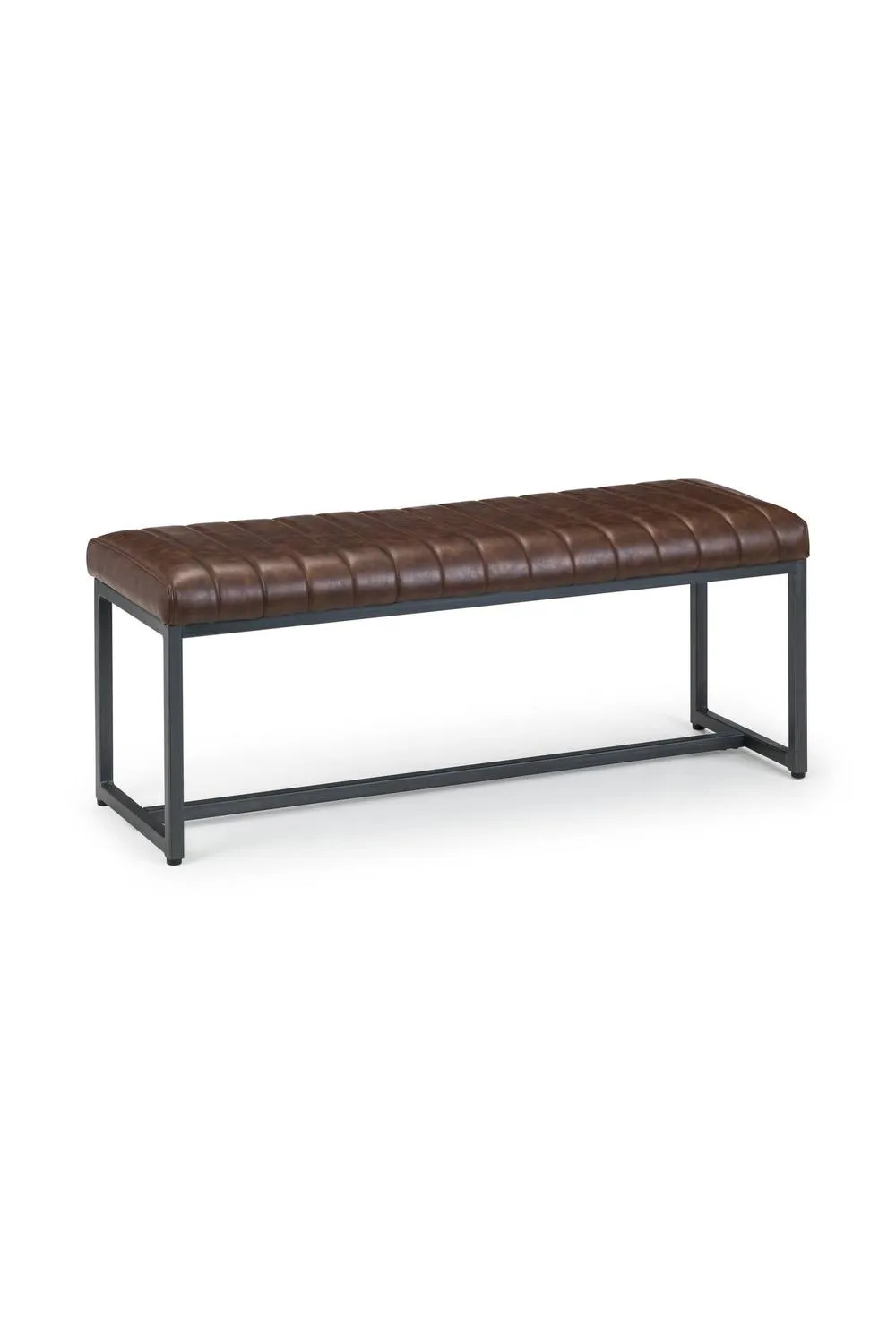 Julian Bowen Brooklyn 2 Seater Upholstered Dining Bench in Brown 4