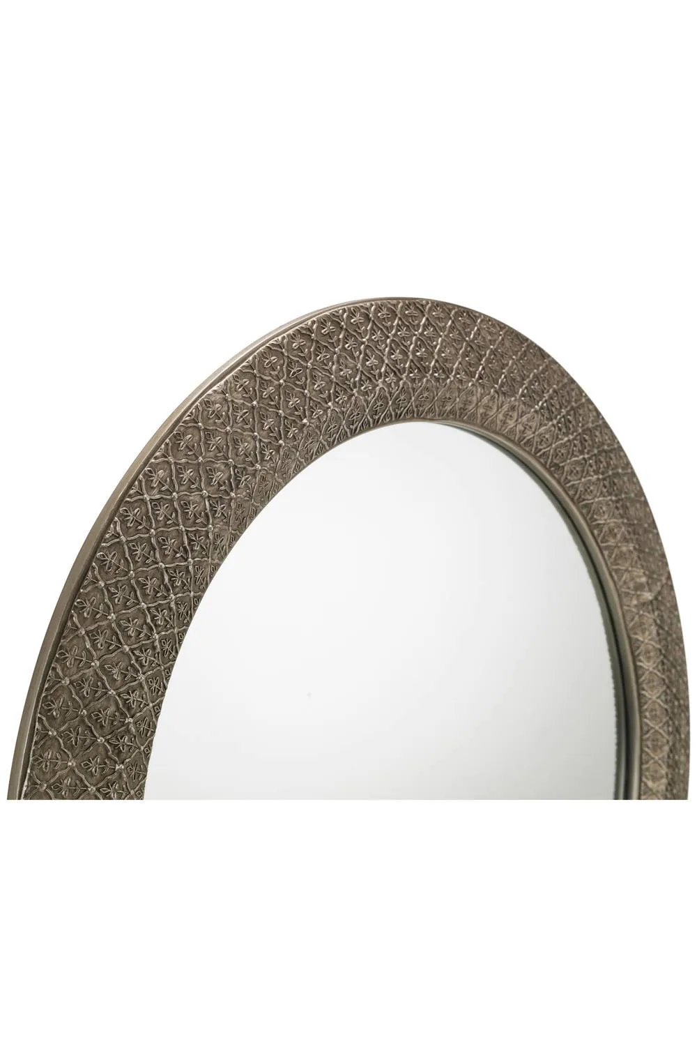 Julian Bowen Cadence Round Wall Mirror in Silver 3