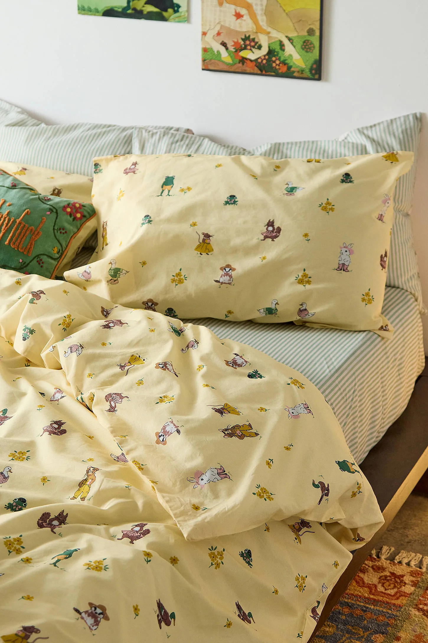 Party Animals Duvet Set - Yellow 2