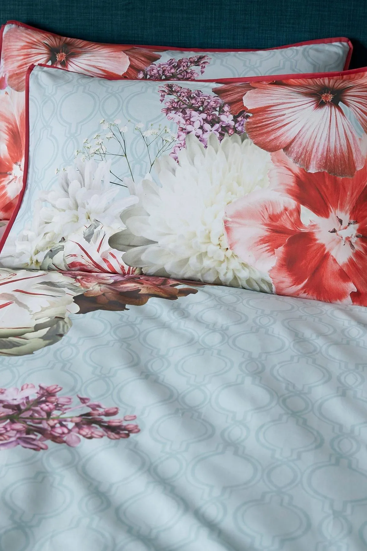 Laurence Llewelyn-Bowen 'Mayfair Lady' Floral Fantasy 100% Cotton Duvet Cover Set in Blue 2