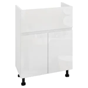 Wickes Lakemoor Gloss White Slimline Depth Vanity Unit - 500mm