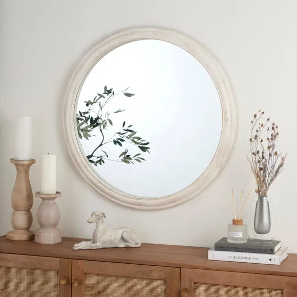 Churchgate Painted Oak Effect Round Wall Mirror