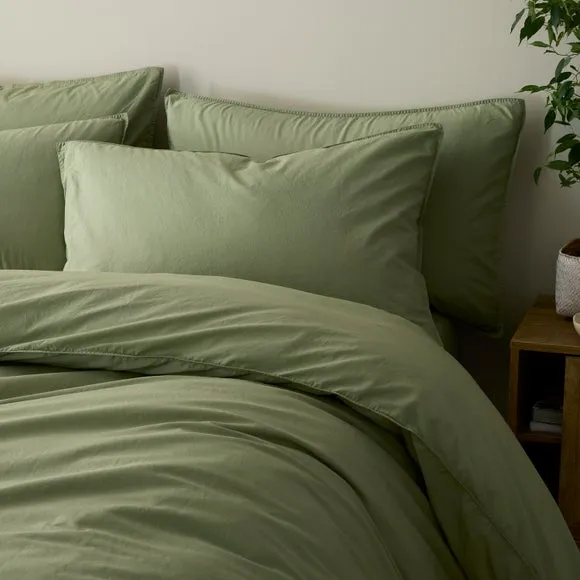 Soft Washed Cotton Standard Pillowcase Pair