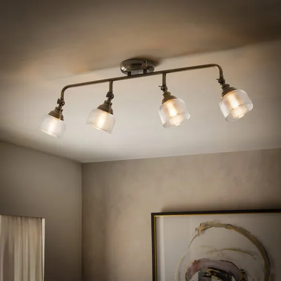 Amesbury Industrial 4 Light Adjustable Spotlight Bar 2
