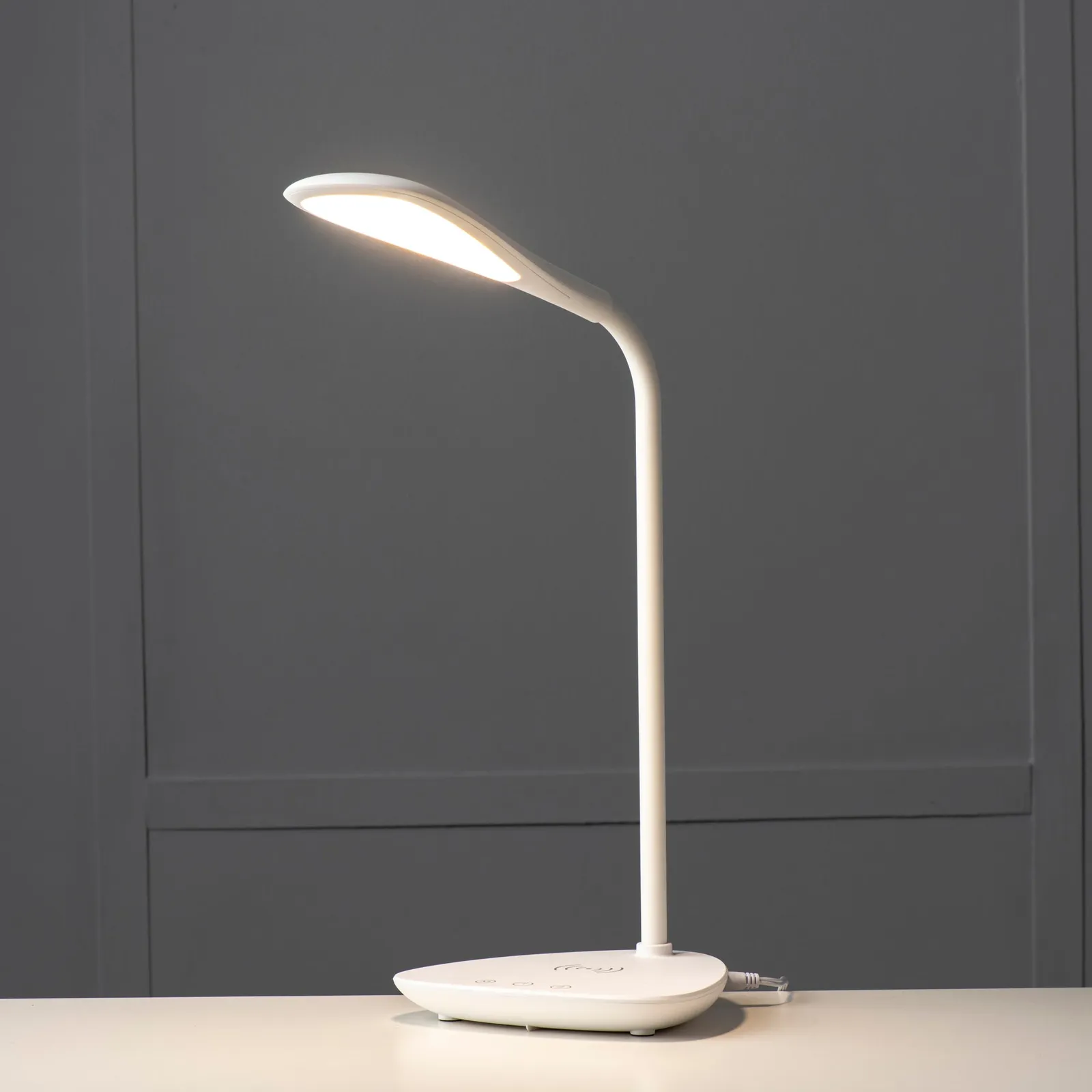 Koble Elliptical Phone Charging Lamp White