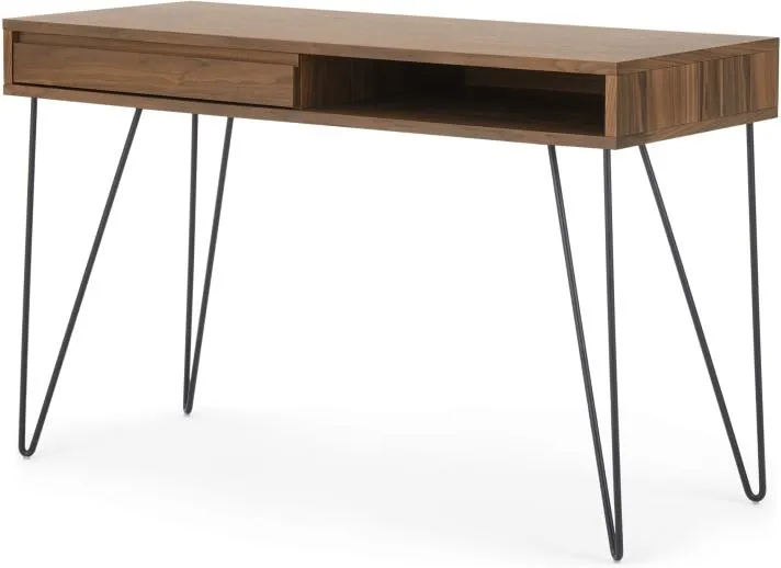 Cerian Desk, Walnut and Black