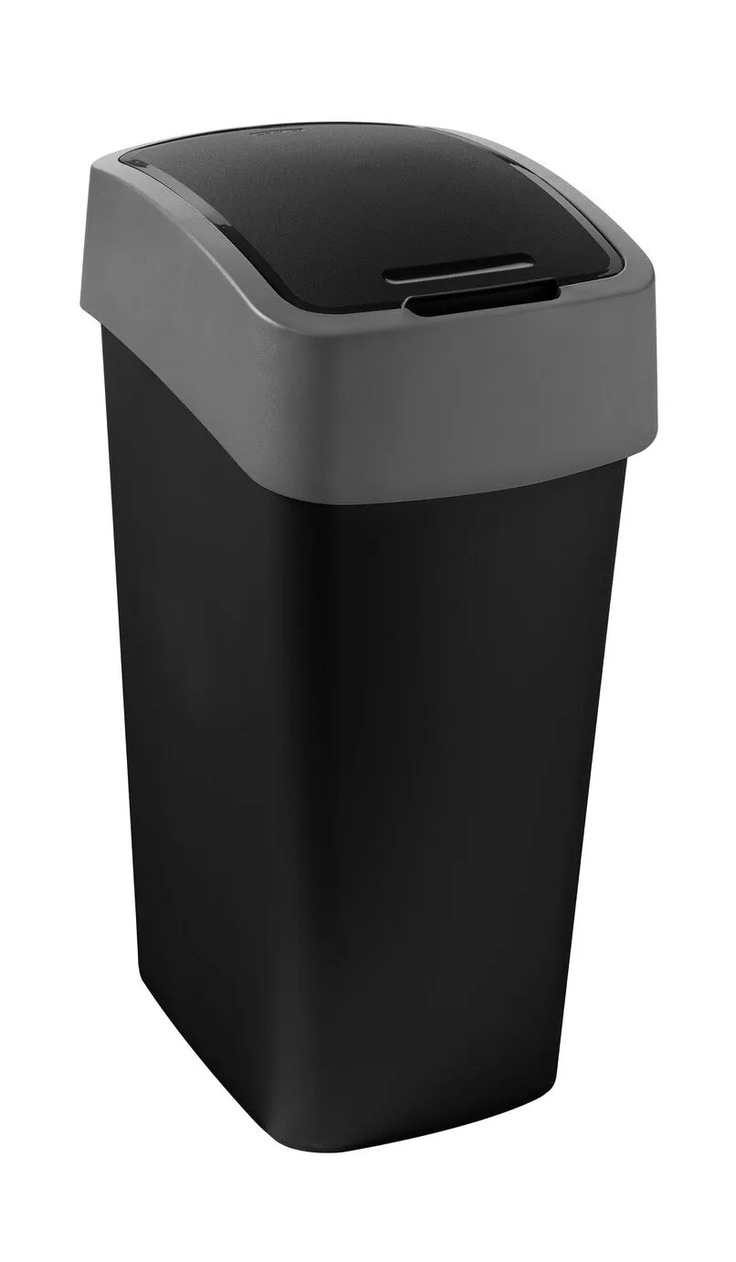Curver Pacific 45 Litre Flip Top Kitchen Bin - Black