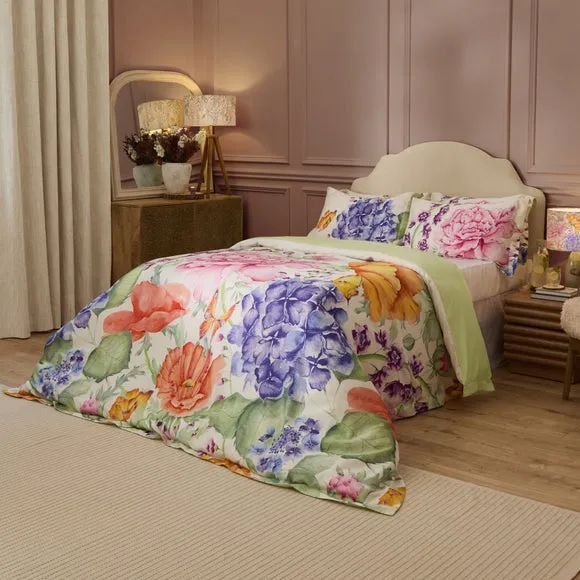 Idalia Floral 100% Cotton Duvet Cover and Pillowcase Set 1