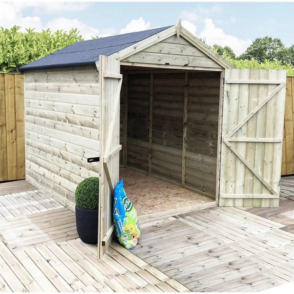 Marlborough 7 x 7 Premier Pressure Treated Apex Shed in Natural 2