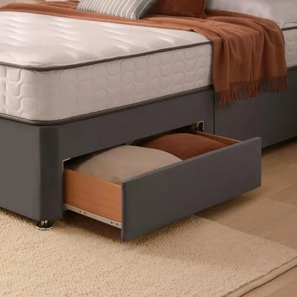 Silentnight Divan Bed With Velvet Paris Headboard and 800 Pocket Sprung Mattress 5