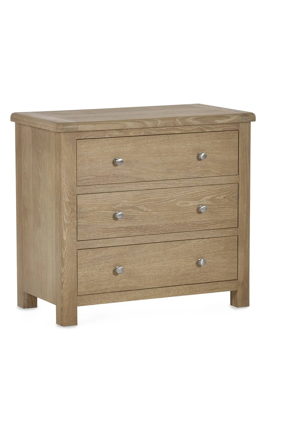 Julian Bowen Memphis 3 Drawer Chest in Light Oak 4