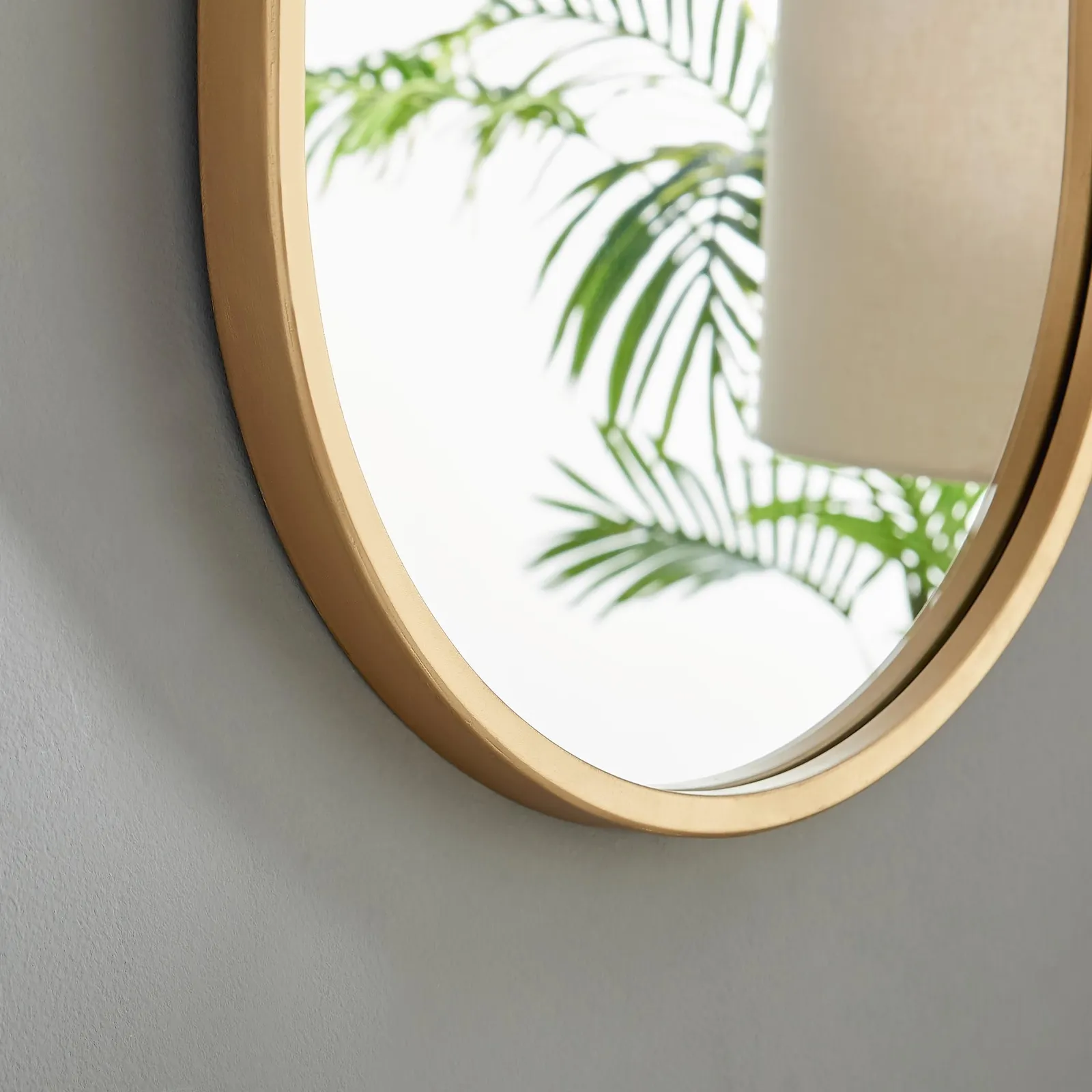 FurnitureboxUK Jupiter 80cm x 40cm Art Deco Gold Metal Frame Oval Hallway Bedroom Dining & Living Room Wall Mirror 2