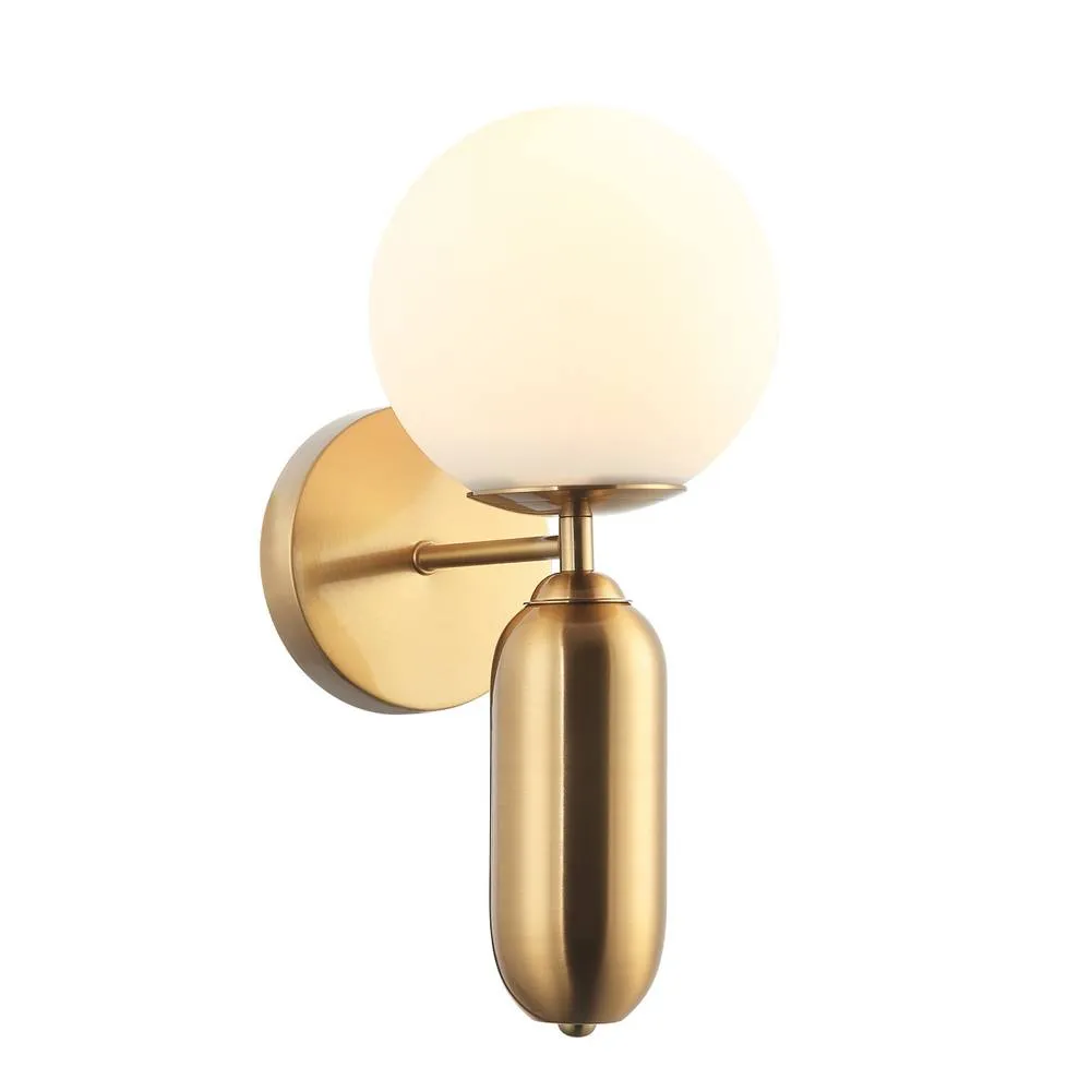 Netlighting Aldeva Modern 1 Light Wall Lamp E27 in Brown 2
