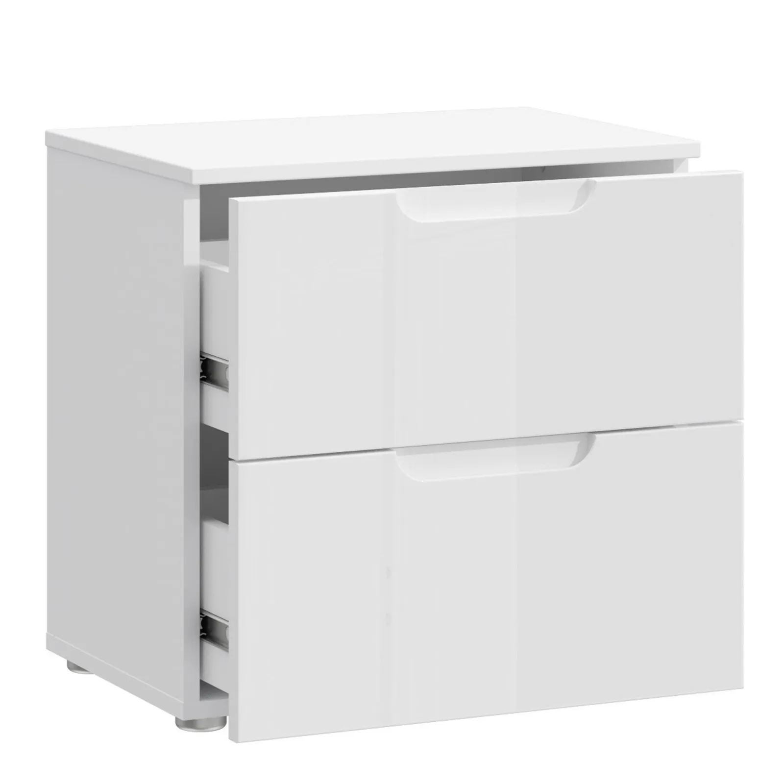 Furniture To Go Sienna 2 Drawer Bedside in White 3