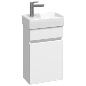 Concept Matt White Compact S1 Vanity Unit & LH Basin - 360mm