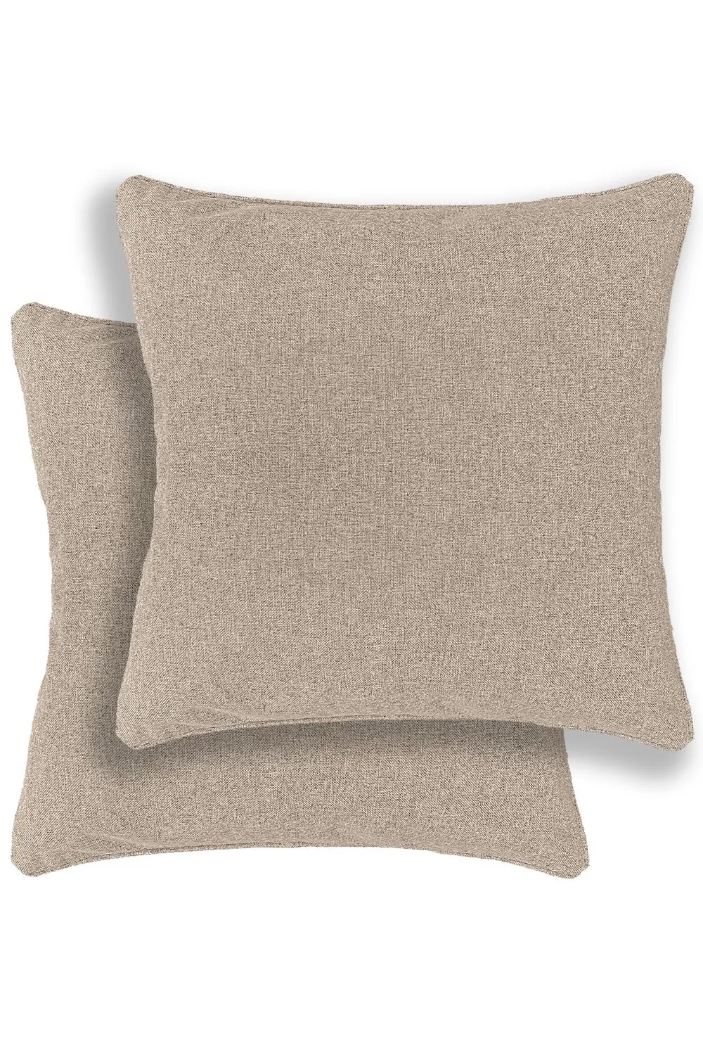 Enhanced Living Austin/Dallas Textured Pair of Double Sided Zip Opening Piped Edge Cushion Covers - 43x43cm - Cases Only