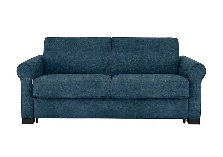 Alcova 2.5 Seater Fabric Sofa Bed with Scroll Arms - Baobab Blue - Sofas and Armchairs - In Time for Christmas