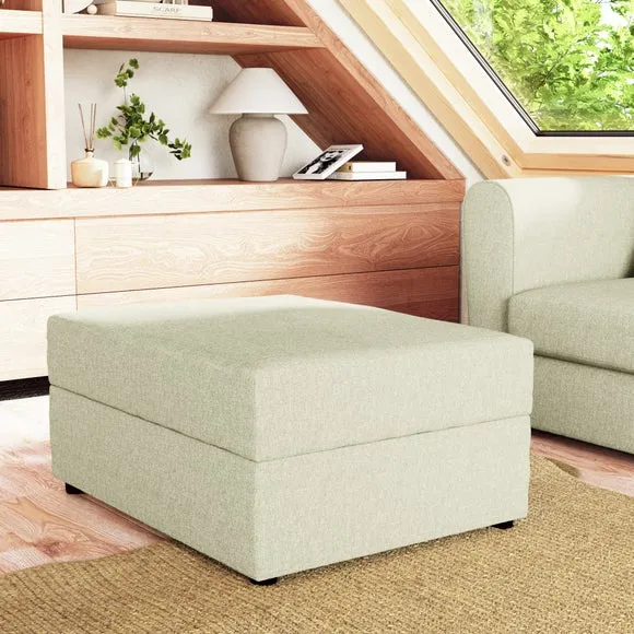 Rectangle Soft Texture Storage Footstool 1