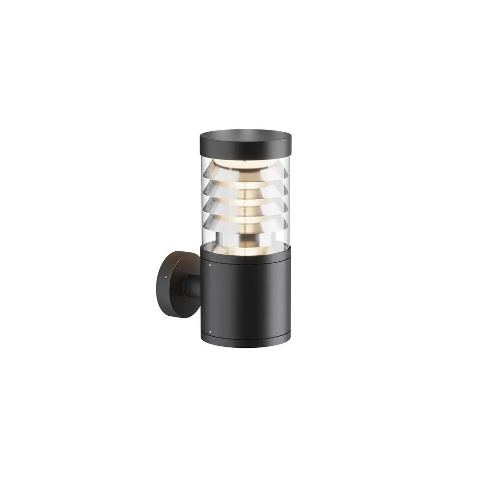 Netlighting Spir Outdoor Modern Wall Lamp Graphite 3000K 350lm IP54 in Grey