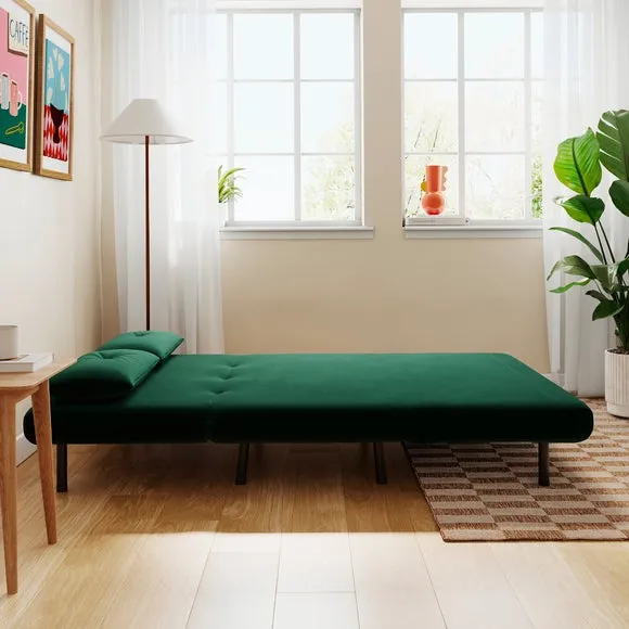 Phoebe Velvet Small Double 2 Seater Sofa Bed 3
