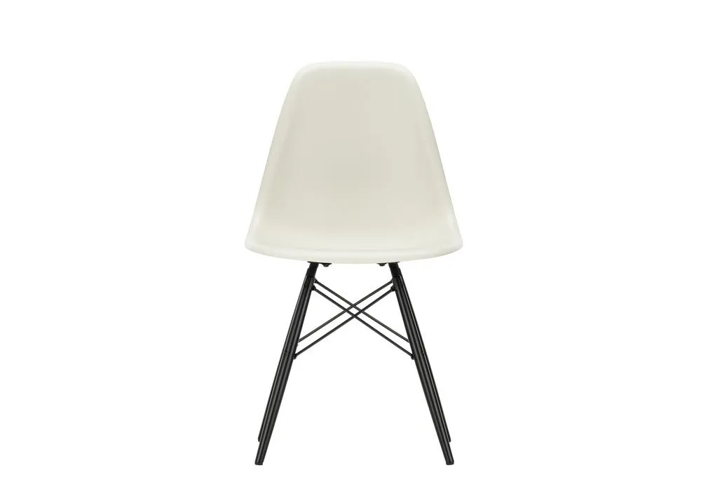 Vitra Eames DSW Side Chair New Height Pebble Black Maple Base 1
