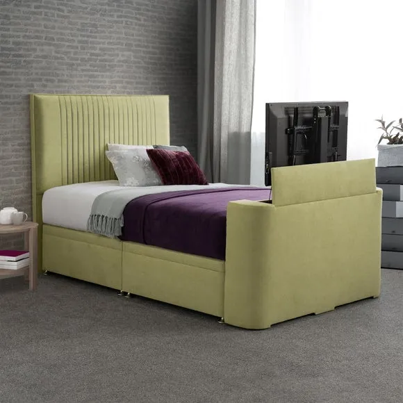 Sweet Dreams Venice Vertical Pleated Side Lift Ottoman TV Bed 1