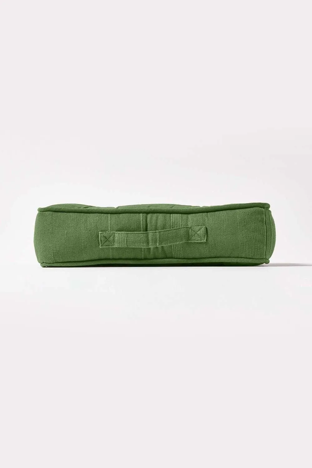 Homescapes Rajput Ribbed Cotton Floor Cushion in Dark Olive 5