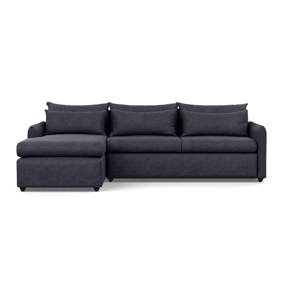 Heal's Pillow Large Left Hand Corner Chaise Texture Soot Black Feet