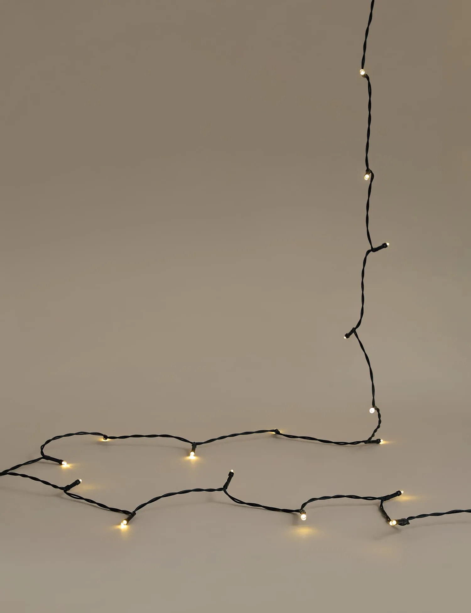 M&S 100 LED Warm White Battery String Lights White