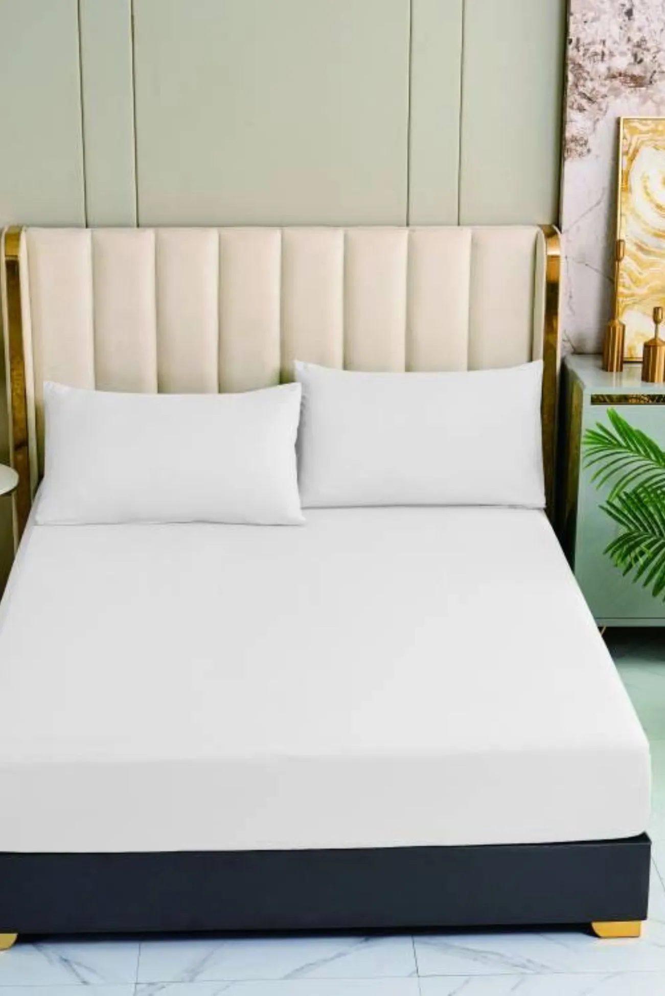 Ezysleep 100% Egyptian Cotton White Fitted Sheet 2