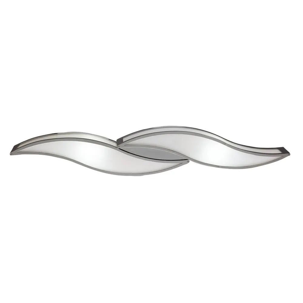 Netlighting Sintesys Wall Lamp E27 2 Light E27 Large Polished Chrome in Grey