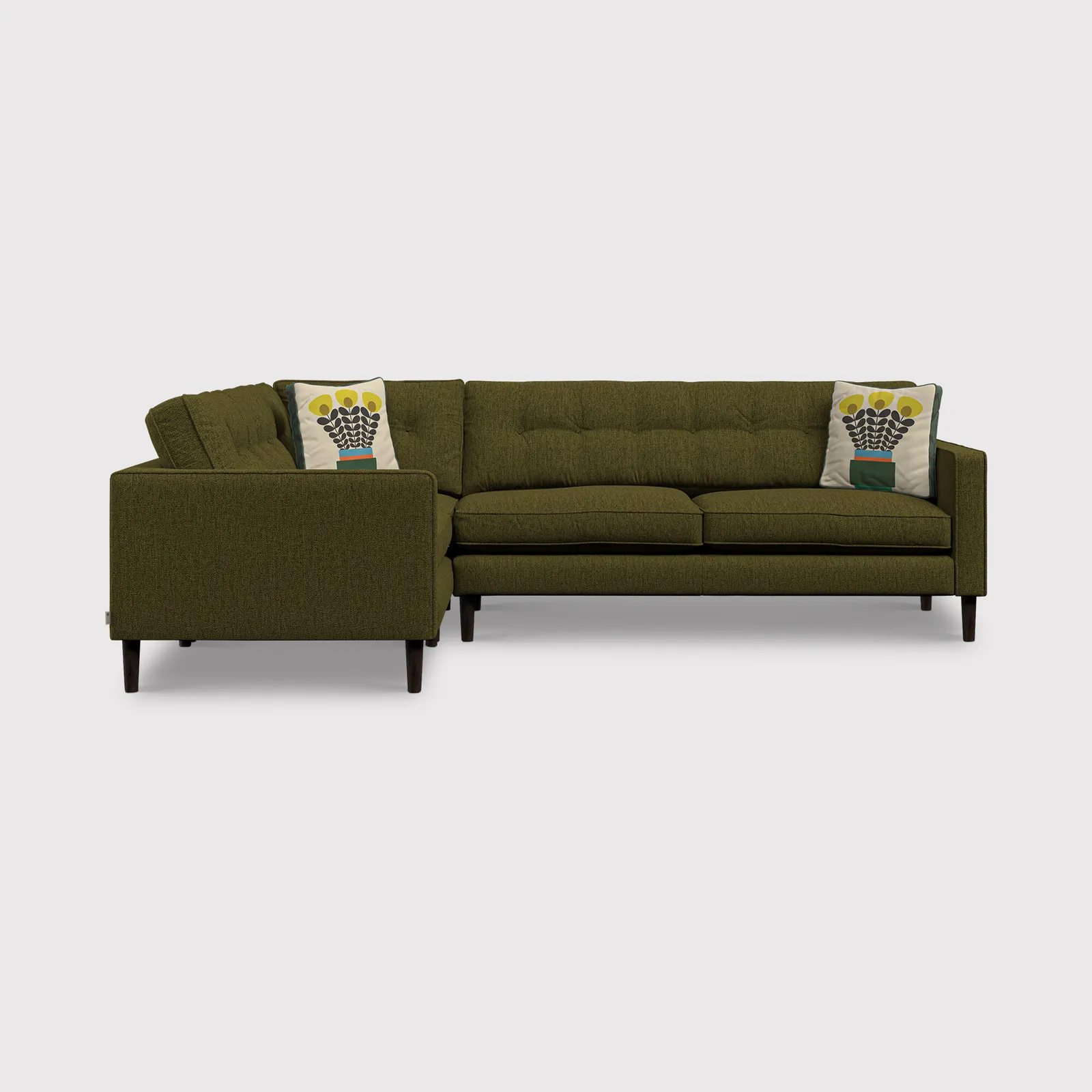 Orla Kiely Ebben Rhf Corner Sofa, Green Fabric | Barker & Stonehouse 1