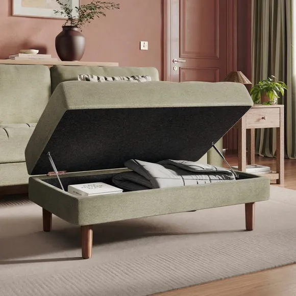 Max Soft Tonal Chenille Storage Footstool 2