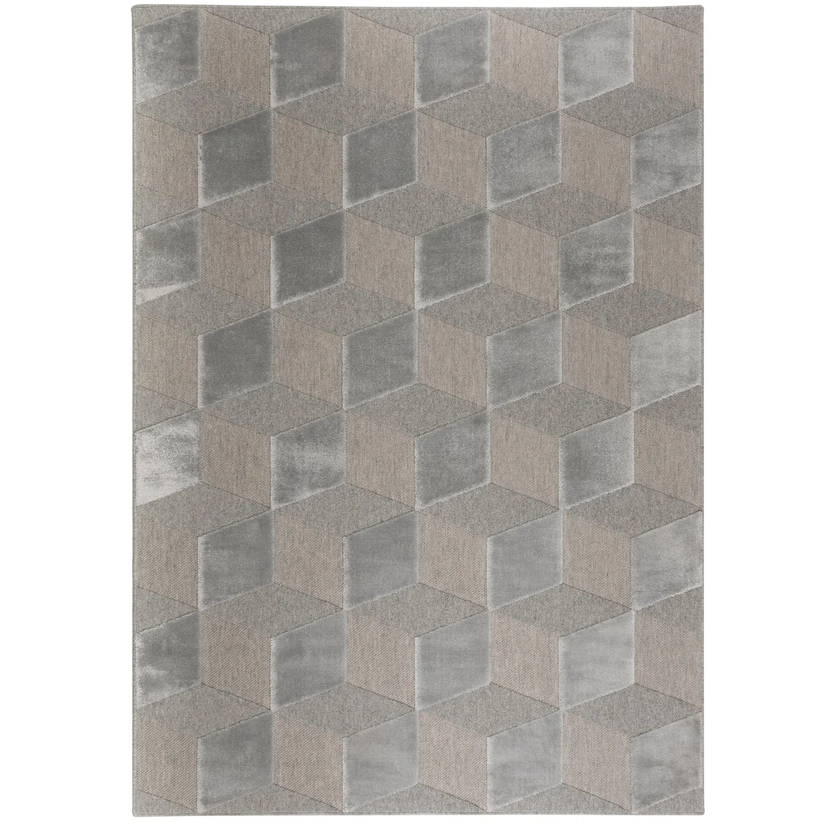 Sienna Silver Wool Rug Silver and Brown