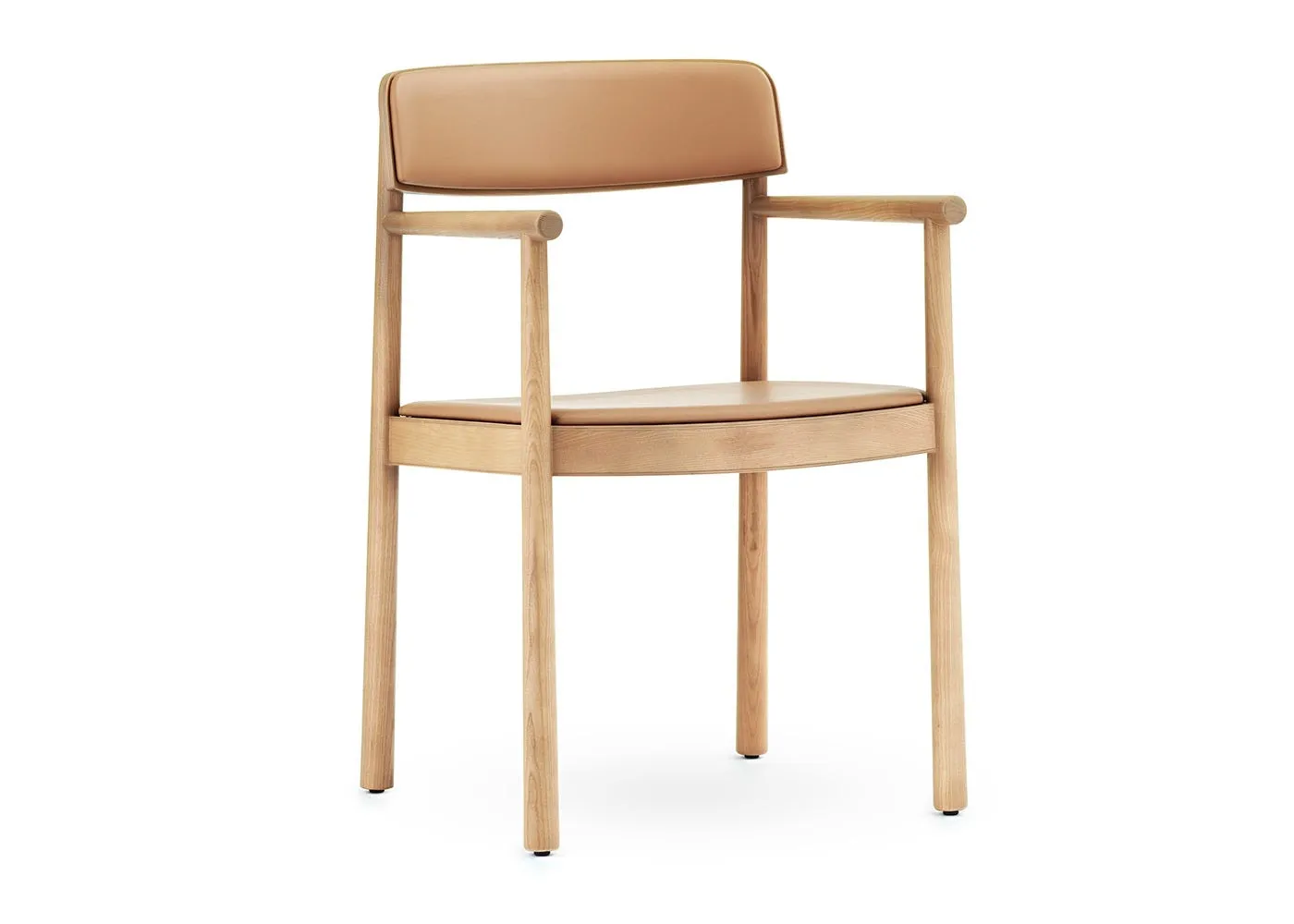 Normann Copenhagen Timb Dining Armchair Tan Ash Ultra Leather Camel 1