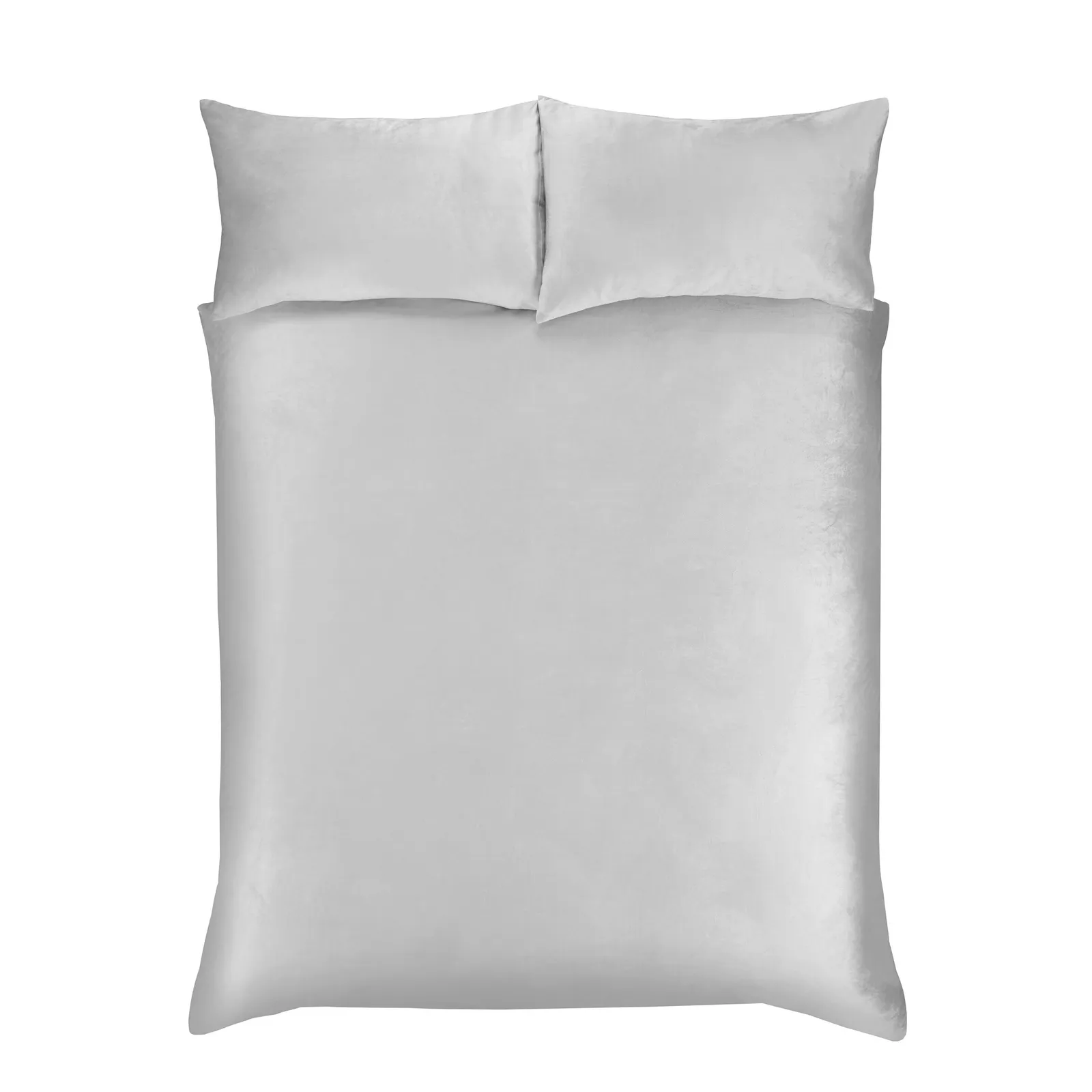 Smart LivingSingle Matt Velvet Duvet Set - SIlver, Silver 4