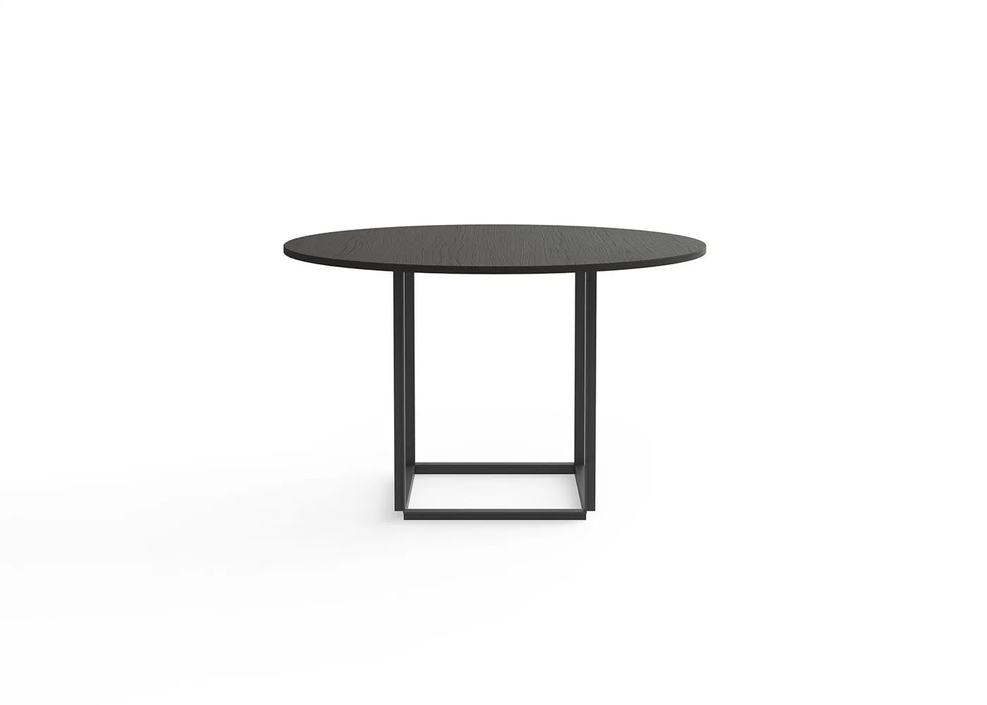 New Works Florence Dining Table 120cm Black Stained Ash Black Frame