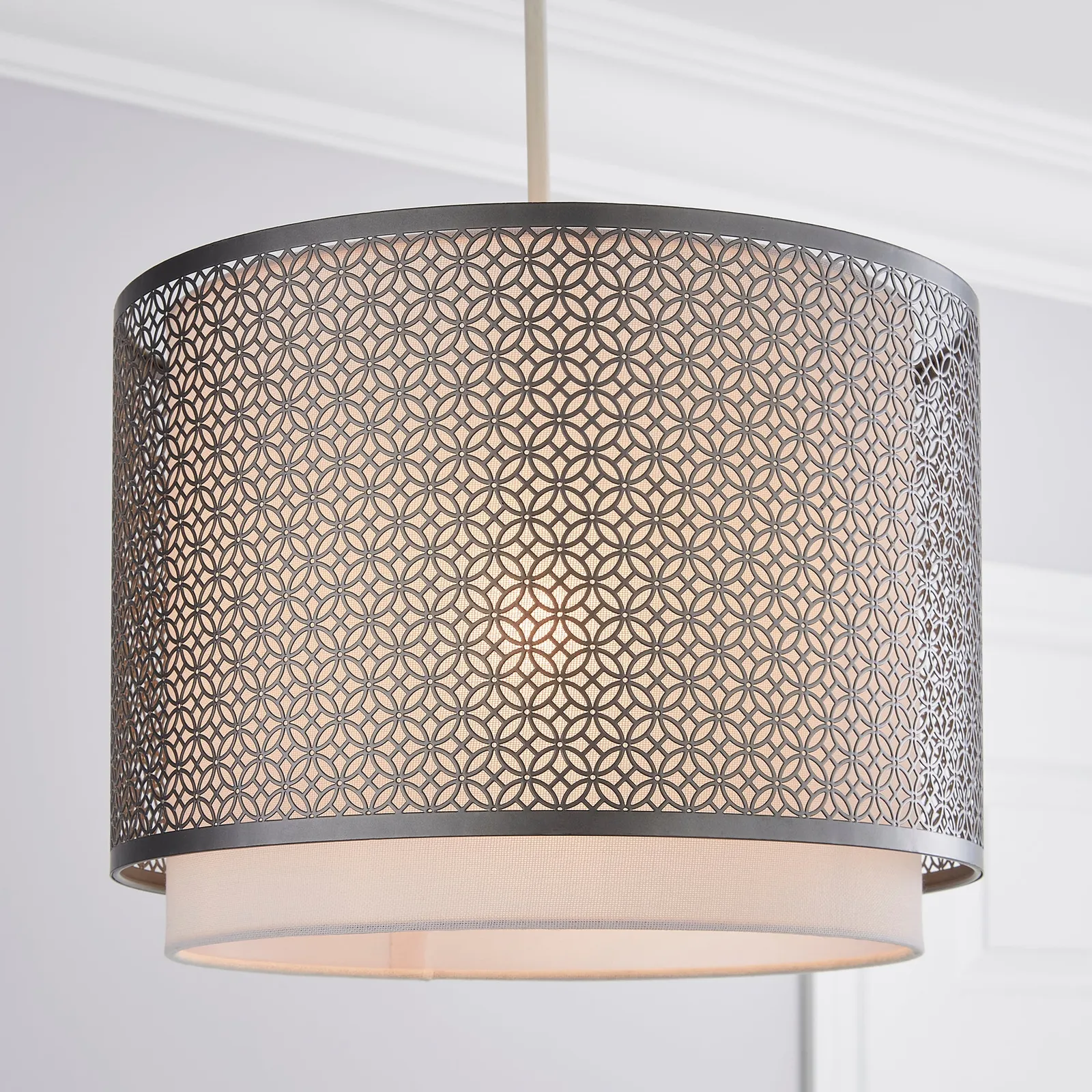 Vienna Easy Fit Pendant 30cm Grey