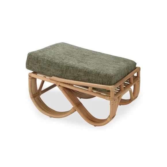 Desser Pretzel Rattan Footstool 2