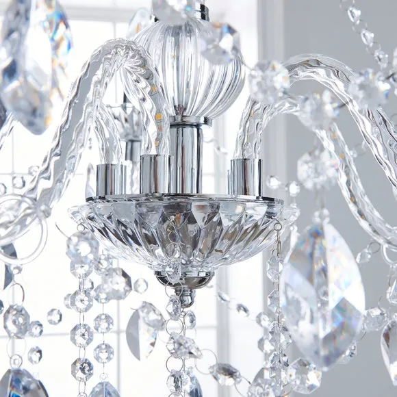 Marie Therese Chrome Integrated LED 5 Light Chandelier 3