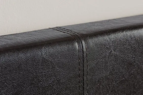 Berlin Ottoman Bed Frame, Faux Leather 4