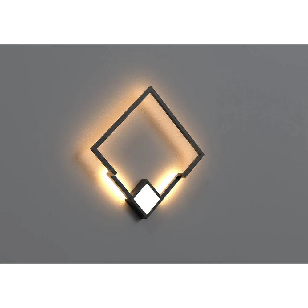 Netlighting Boutique Square Wall Lamp Dimmable 25W LED 3000K 1370lm Black 2