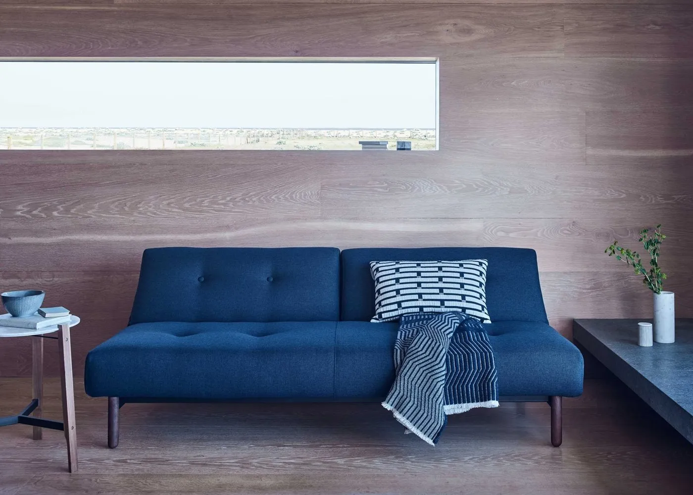 Heal's Buri Sofa Bed Dessin Blue