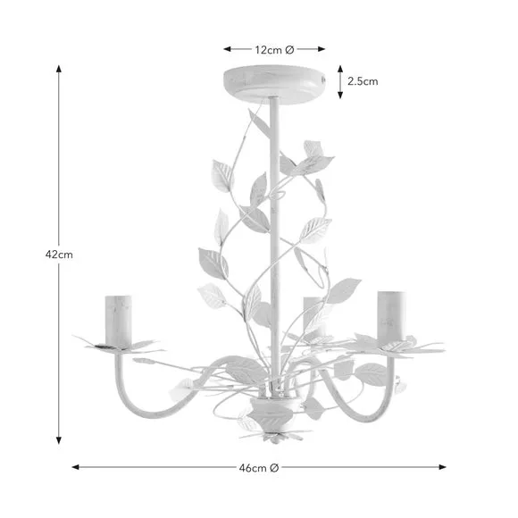 Chantelle Floral 3 Light Chandelier 6