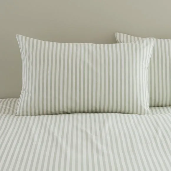 Dawson Stripe 100% Washed Cotton Duvet Cover & Pillowcase Set 5