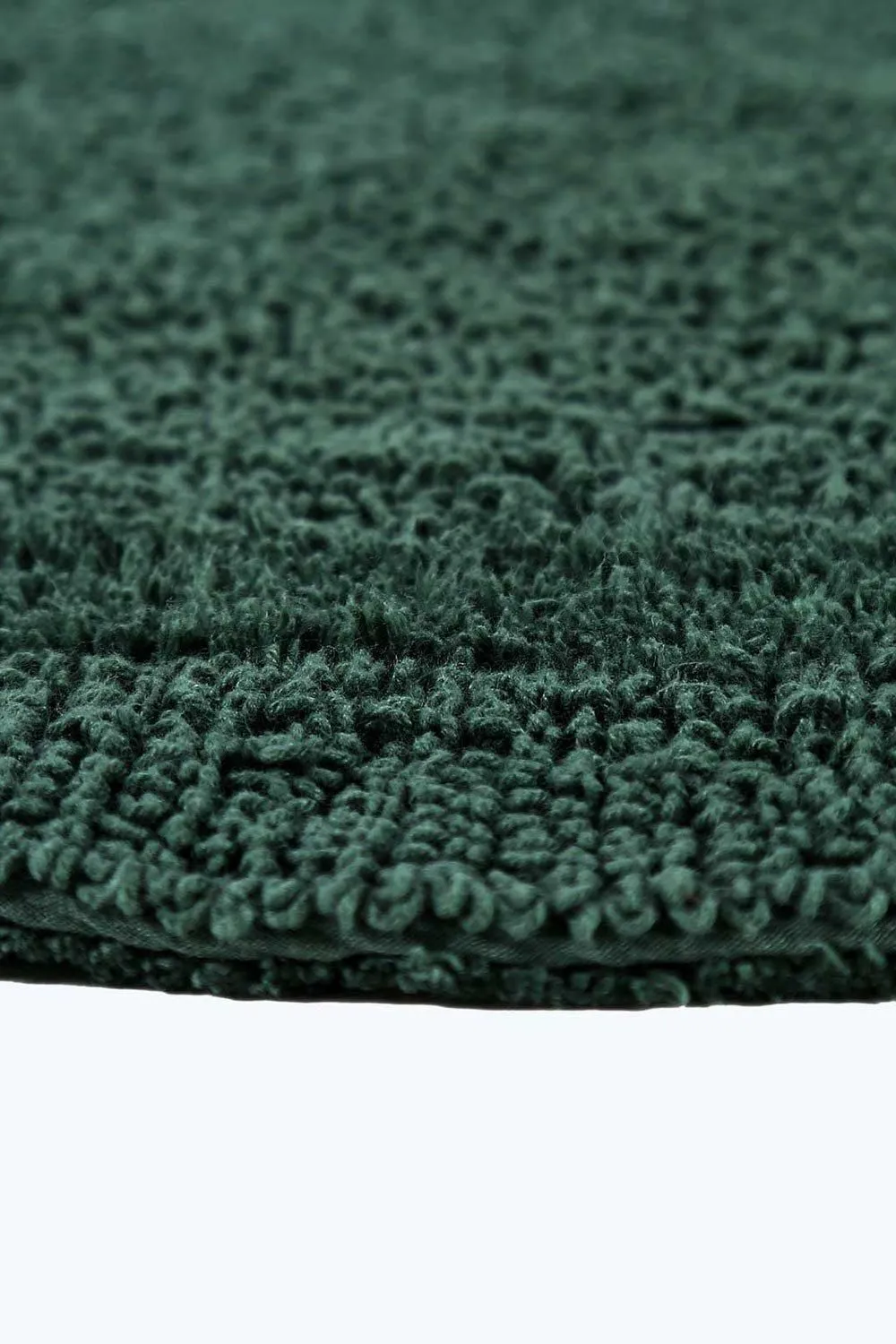 Homescapes Luxury Square Bath Mat 1600GSM 100% Cotton Reversible Shower Mat, 50cm in Dark Green 4